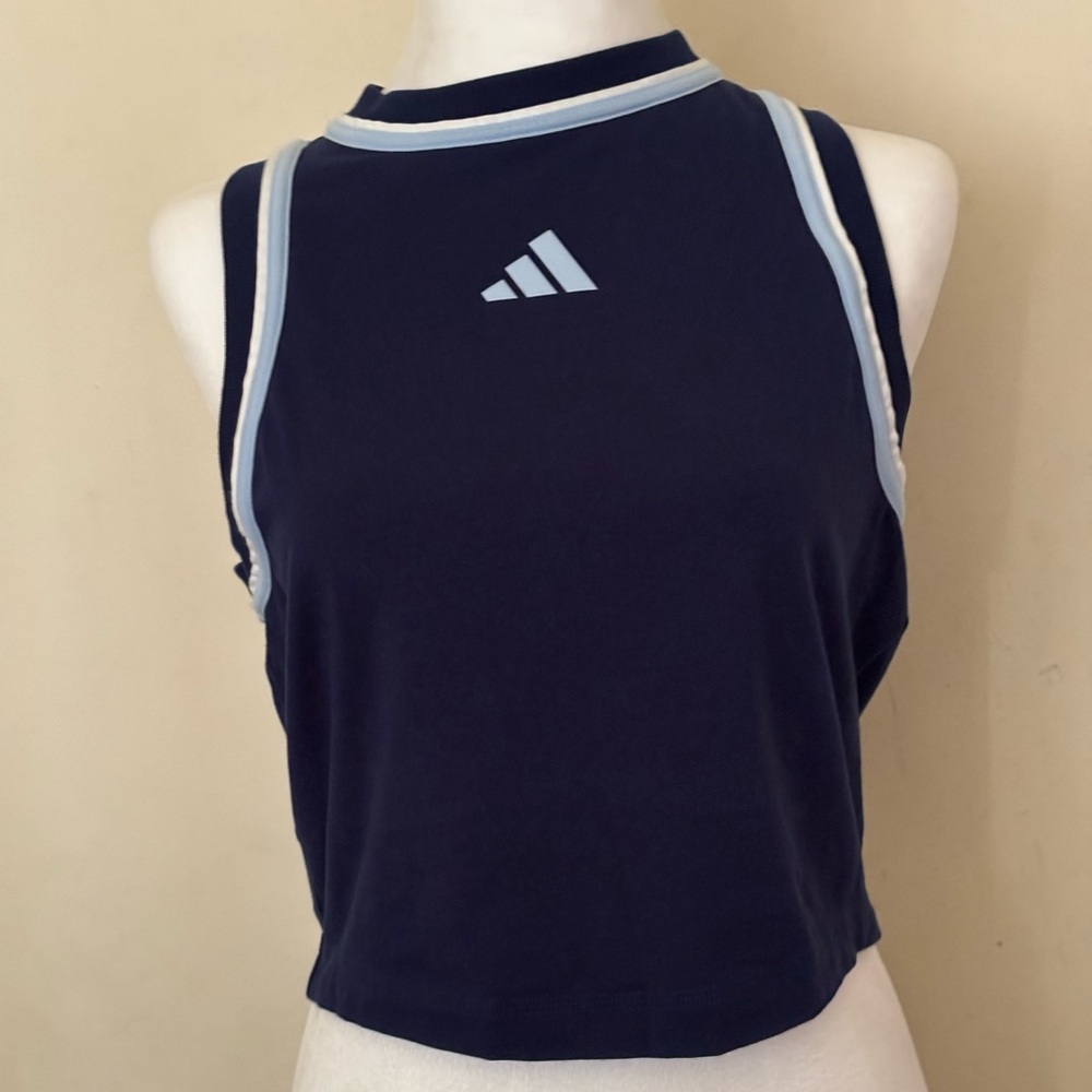 Adidas Women’s Navy Tank Top with Light Blue Accents - Picture 8 of 8
